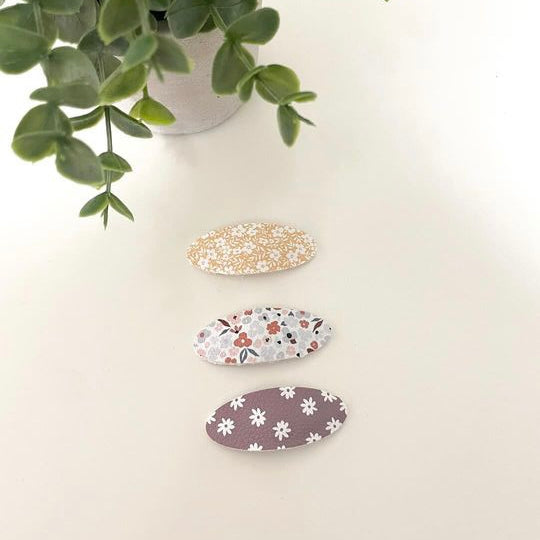 Peachy Bow Snap Clips