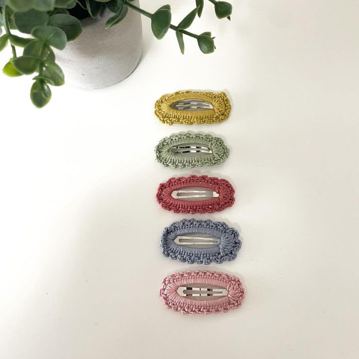 Peachy Bow Snap Clips