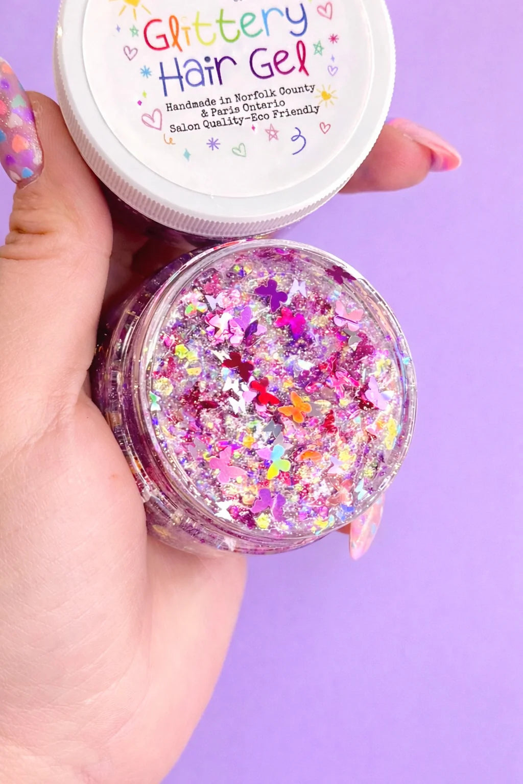 Glittery Hair Gel