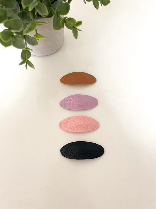 Peachy Bow Snap Clips