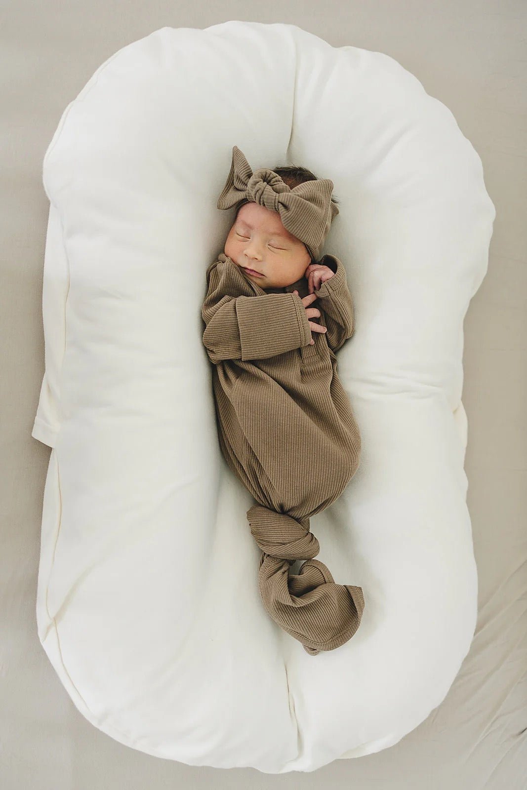 Ribbed Organic Cotton Knot Gown